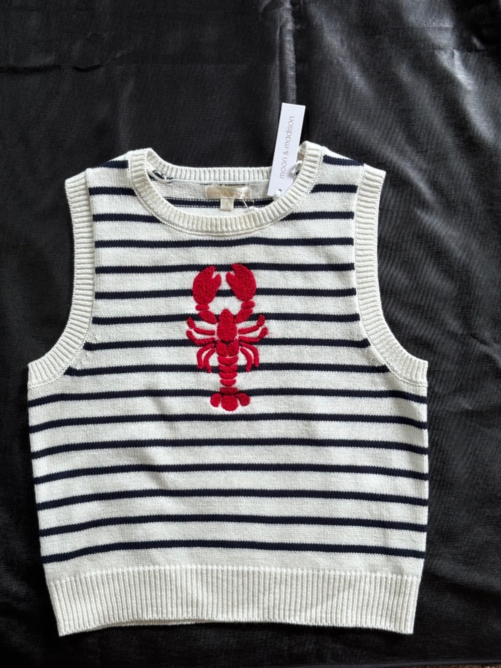 Blue & white striped vests.